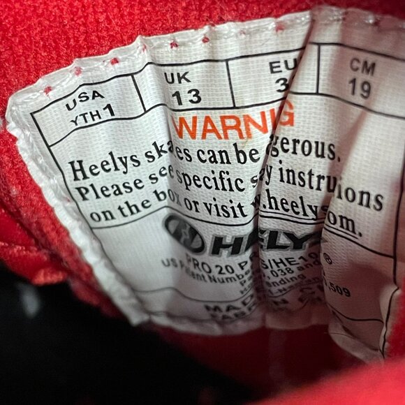 Heelys Pro 20 Prints Logo Wheeled Shoes Sneakers Red Sz 1 (YOUTH) - Picture 8 of 11